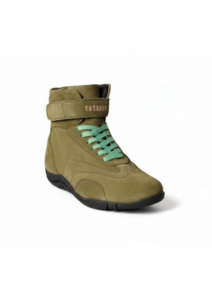 Foto van product Yoxeone Sneakers hoog 'Pat Moss Boots' olijfgroen