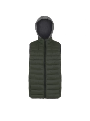 Foto van product boundry Bodywarmer grijs gemêleerd / olijfgroen / zwart