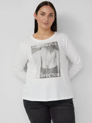 Foto van product Zacht shirt met lange mouwen en edelstenen s.Oliver wit