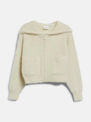 Foto van product Zachte, boxy gebreide vest met capuchon s.Oliver beżowy