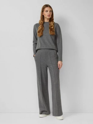 Foto van product Zachte gebreide broek met wijde pijpen s.Oliver grijs