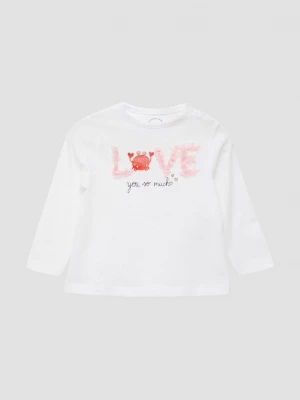 Foto van product Zachte longsleeve met artwork s.Oliver wit