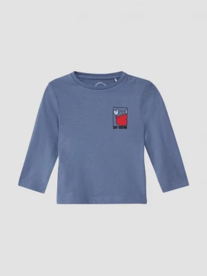Foto van product Zachte longsleeve met print op de voor- en achterkant s.Oliver blauw