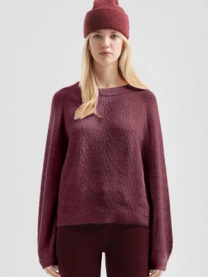 Foto van product Zachte trui met ajourmotief QS rood