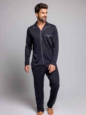 Foto van product zd ZERO DEFECTS Pyjama lang 'Marine 100% mercerized cotton' marine