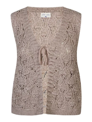 Foto van product ze-ze Gebreide bodywarmer 'Felina 151' sand
