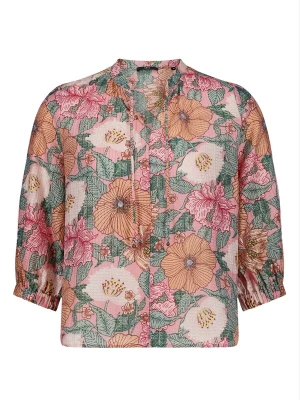 Foto van product zero Blouse groen / oranje / rosé