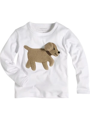 Foto van product ZIEGFELD Kids Shirt 'Hund BOBBY weiss Pulli Shirt Langarm, mit Teddyfell Applikation und Geheimtasche im Ohr' wit