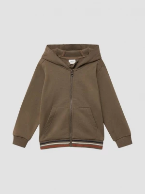 Foto van product Zip hoodie met elastische tailleband en grote rugprint s.Oliver bruin