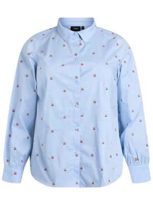 Foto van product Zizzi Blouse 'Mcherry' lichtblauw / groen / rood