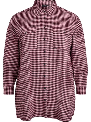 Foto van product Zizzi Blouse 'MRAFINE' wijnrood / pastelrood / zwart