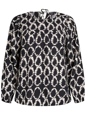 Foto van product Zizzi Blouse 'Vellen' zwart / offwhite