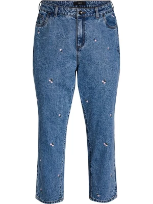Foto van product Zizzi Jeans 'Mille' blauw denim / olijfgroen / rosé