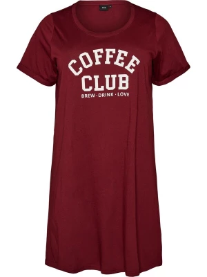 Foto van product Zizzi Pyjama 'MALLY' bourgogne / wit