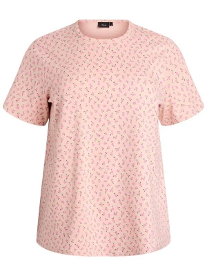 Foto van product Zizzi Shirt 'Luna' donkergroen / pink / lichtrood