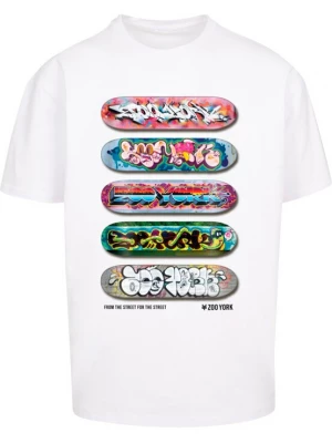 Foto van product ZOO YORK Shirt 'Skateboards' bruin / rosa / rood / wit