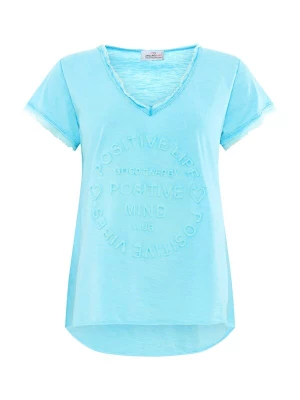 Foto van product Zwillingsherz Shirt 'Positive Mind' aqua