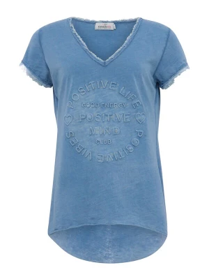 Foto van product Zwillingsherz Shirt 'Positive Mind' blauw denim
