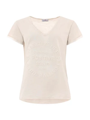 Foto van product Zwillingsherz Shirt 'Positive Mind' lichtbeige