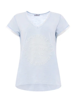 Foto van product Zwillingsherz Shirt 'Positive Mind' pastelblauw