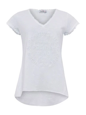 Foto van product Zwillingsherz Shirt 'Positive Mind' wit gemêleerd