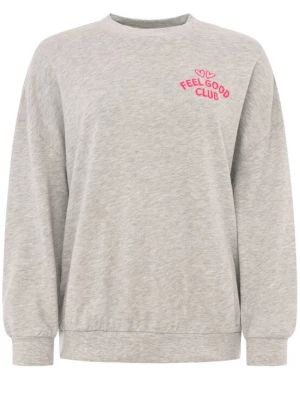 Foto van product Zwillingsherz Sweatshirt 'FEEL GOOD CLUB' grijs