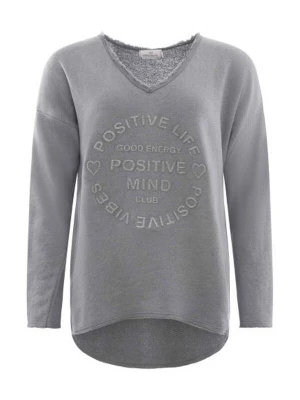 Foto van product Zwillingsherz Sweatshirt 'Positive Mind' donkergrijs