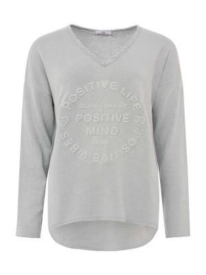 Foto van product Zwillingsherz Sweatshirt 'Positive Mind' lichtgrijs