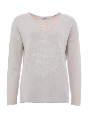 Foto van product Zwillingsherz Sweatshirt 'Positive Mind' taupe