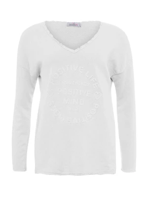 Foto van product Zwillingsherz Sweatshirt 'Positive Mind' wit